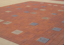 Engraved Brick and Stone Patio